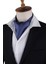 Lacivert Nokta Desen Italyan Ipek Ascot Fular K655 3