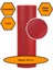 Kırmızı Petek Mat Pvc Kaydırmaz Petek Paspas, 0,9x4 Metre 1