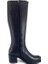 2355002 Waterproof Hakiki Deri Bayan Çizme-Siyah 3