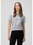 Gri Logo Nakışlı T-Shirt 3