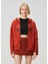 Relaxed Kiremit Kapüşonlu Fermuarlı Sweatshirt 1
