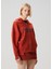 Relaxed Kiremit Kapüşonlu Fermuarlı Sweatshirt 3