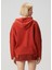 Relaxed Kiremit Kapüşonlu Fermuarlı Sweatshirt 4
