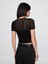 Kadın Siyah Transparan Crop T-Shirt 3