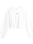 Kadın Crop Script Logolu Sweatshirt - Ekru 4