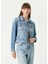 Shrunken Trucker Mavi Denim Ceket 1