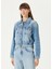 Shrunken Trucker Mavi Denim Ceket 3