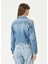 Shrunken Trucker Mavi Denim Ceket 5