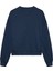 Kadın Bxy Varsity Overdye Bisiklet Yaka Sweatshirt - Lacivert 3