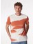 Kırık Beyaz Erkek Bisiklet Yaka Relaxed Batik T-Shirt F4SM-TST 0206 2
