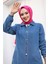 Kadın Kot Cepli Düğmeli Denim Kap 3