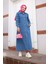 Kadın Kot Cepli Düğmeli Denim Kap 4