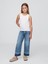 Kız Çocuk Mavi High Rise Stride Wide-Leg Ankle Jean Pantolon 1