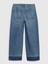 Kız Çocuk Mavi High Rise Stride Wide-Leg Ankle Jean Pantolon 2