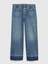 Kız Çocuk Mavi High Rise Stride Wide-Leg Ankle Jean Pantolon 3