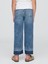Kız Çocuk Mavi High Rise Stride Wide-Leg Ankle Jean Pantolon 5