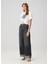 Beyaz Baskılı Crop T-Shirt 2