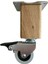 Kale Ahşap Tekerli Ayak Mobilya Masa Dolap Tekerli AYAĞI(FRENLİ)(12CM - 15CM)(CEVİZ Ağacı) 2