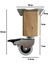 Kale Ahşap Tekerli Ayak Mobilya Masa Dolap Tekerli AYAĞI(FRENLİ)(12CM - 15CM)(CEVİZ Ağacı) 5