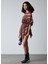 Violet Kilim Desenli Kadın Mini Elbise 4