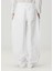 Ladies Wide Leg Beyaz Jean Pantolon 4