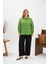 Büyük Beden Taş Detay Gömlek Yeşil 3