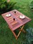 Ahşap 60X80 Iroko Mini Yemek Masası 4