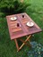 Ahşap 60X80 Iroko Mini Yemek Masası 6