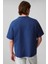 Erkek Center Chain Stitch T-Shirt - Mavi 2