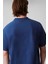 Erkek Center Chain Stitch T-Shirt - Mavi 5