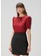 Bordo Puantiyeli Ipek Bluz 1