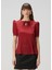 Bordo Puantiyeli Ipek Bluz 3