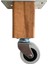 Kale Ahşap Tekerli Ayak Mobilya Masa ve Dolap Tekerli AYAĞI(FRENSİZ)(12CM-15CM)(KAYIN/GÜRGEN Ağacı) 2
