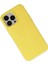 iPhone 15 Pro Kılıf Nano Içi Kadife Silikon - Sarı - NFND9394-7405 3