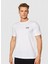 Bisiklet Yaka Beyaz Erkek T-Shirt 8NPT51PJM9Z 2
