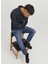 12229858_JJIFRANK Jjleen Aa 170 Mavi Erkek Yüksek Bel Cropped Fit Denim Pantolon 1