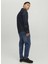 12229858_JJIFRANK Jjleen Aa 170 Mavi Erkek Yüksek Bel Cropped Fit Denim Pantolon 3