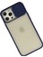 iPhone 12 Pro Max Kılıf Palm Buzlu Kamera Sürgülü Silikon - Lacivert - NFND1761-8320 2