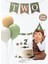 Okaliptus Temalı 2 Yaş Minimal Doğum Günü Parti Seti (Banner, 7'li Balon, Pasta Süsü) 1