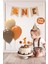 Minimal Boho Temalı 1 Yaş Doğum Günü Parti Seti (Banner, 7'li Balon, Pasta Süsü) 1