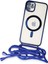 iPhone 12 Kılıf Divo Lazer Askılı Magsafe Kapak - Mavi - NFND5421-7310 3