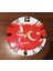 Epoksi Reçine 37X37 Ebatlarında Atatürk Temalı Duvar Saati. 2