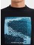 Siyah Baskılı Bisiklet Yaka Pamuklu Regular Fit Erkek Sweatshirt Wmlondon Rıver 3