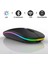 Kablosuz Şarjlı Mouse Bluetooth ve 2.4ghz- Rgb Işıklı - Sessiz Tıklama 2