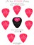 7’li Pembe Gitar ve Ukulele Pena Seti + Pena Taşıma Kutusu Hediye | Selüloid Pena (0,71MM) 1