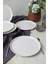 Mat Beyaz Hitit Servis Tabağı 25 cm 6 Adet 022 4