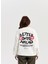 Baskılı Ekru Oversize Sweatshirt 3