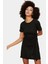 Rahat ve Şık Örme Mini Elbise Bisiklet Yaka Bağlama Detayı Uzun Ömürlü Trend Tasarım 1