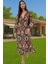 Rahat Pamuklu Maxi Elbise Etnik Desenli Balon Kol Günlük Şık Şık Görünüm Seçkin Malzeme Modern Stil 3