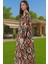 Rahat Pamuklu Maxi Elbise Etnik Desenli Balon Kol Günlük Şık Şık Görünüm Seçkin Malzeme Modern Stil 4